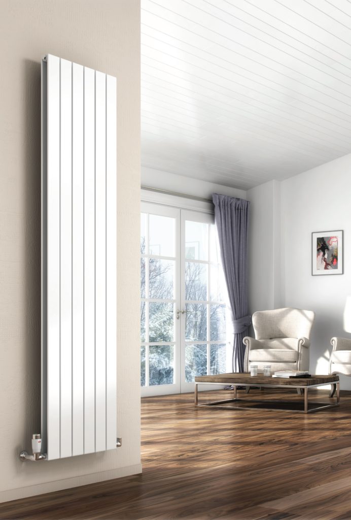 Reina Flat Vertical Single Designer Radiator 1600mm x 292mm White 2818 BTU
