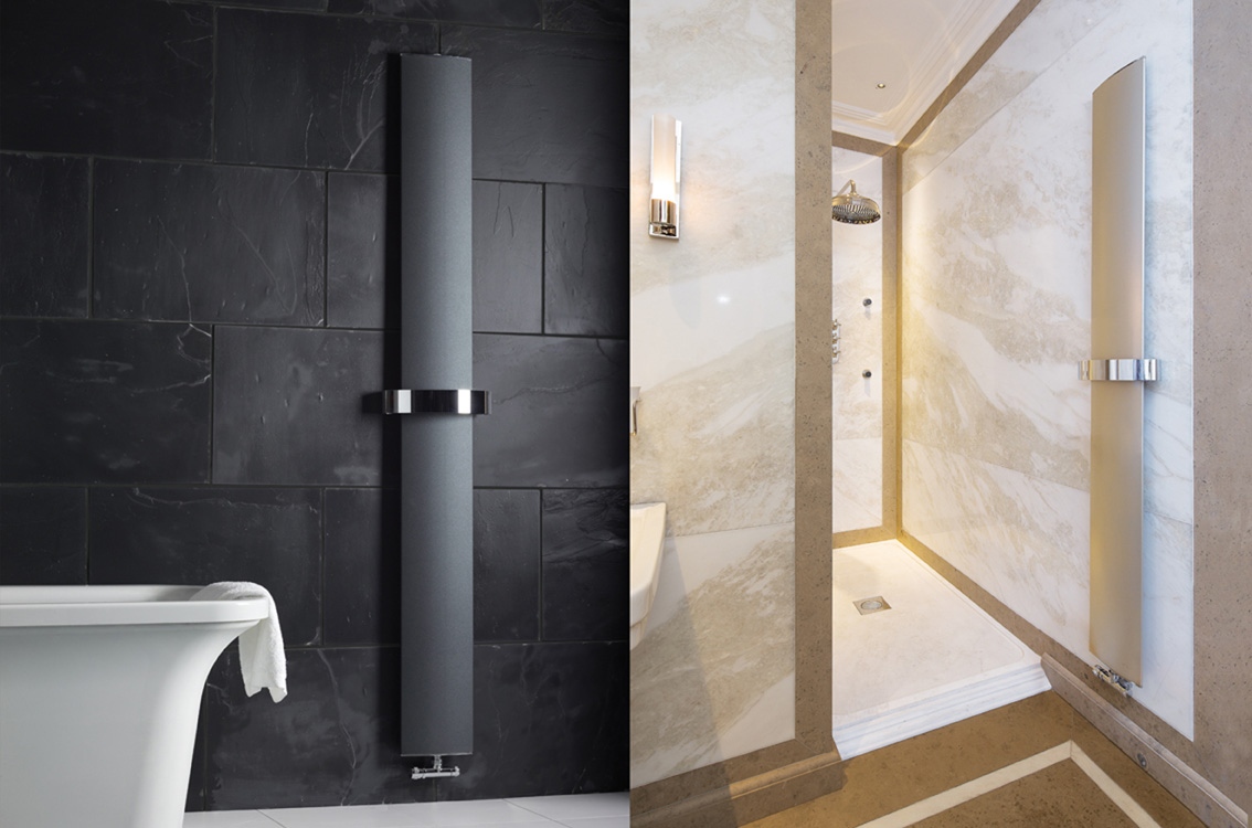 Svelte Radiator Zehnder Svelte Towel Radiator. 1890mm x 300mm. Volcanic finish ...
