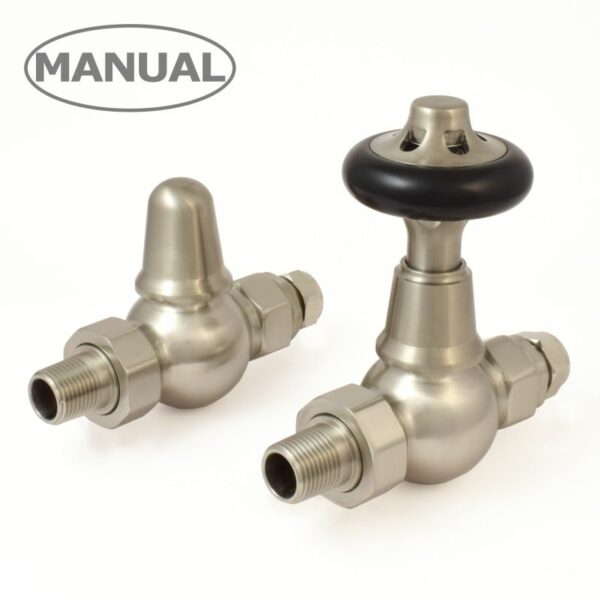 West Radiators Commodore Traditional Manual Radiator Valve - Satin Nickel