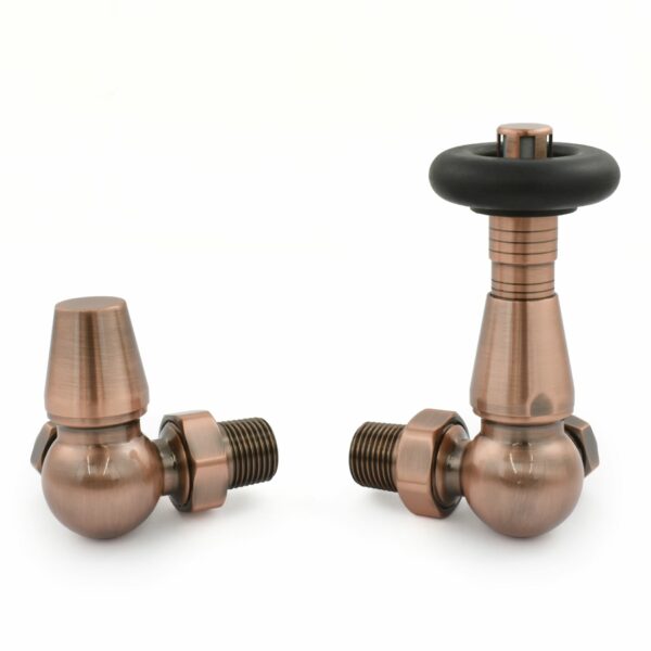 West Radiators Jaguar Thermostatic Radiator Valve - Antique Copper (Corner TRV)