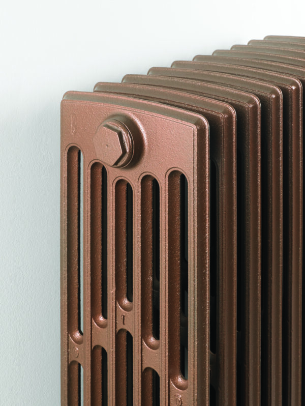 Wallace & Squires Ionic 60/6 Column Radiator with Feet 17 Section 660mm x 1046mm - Pewter Matt